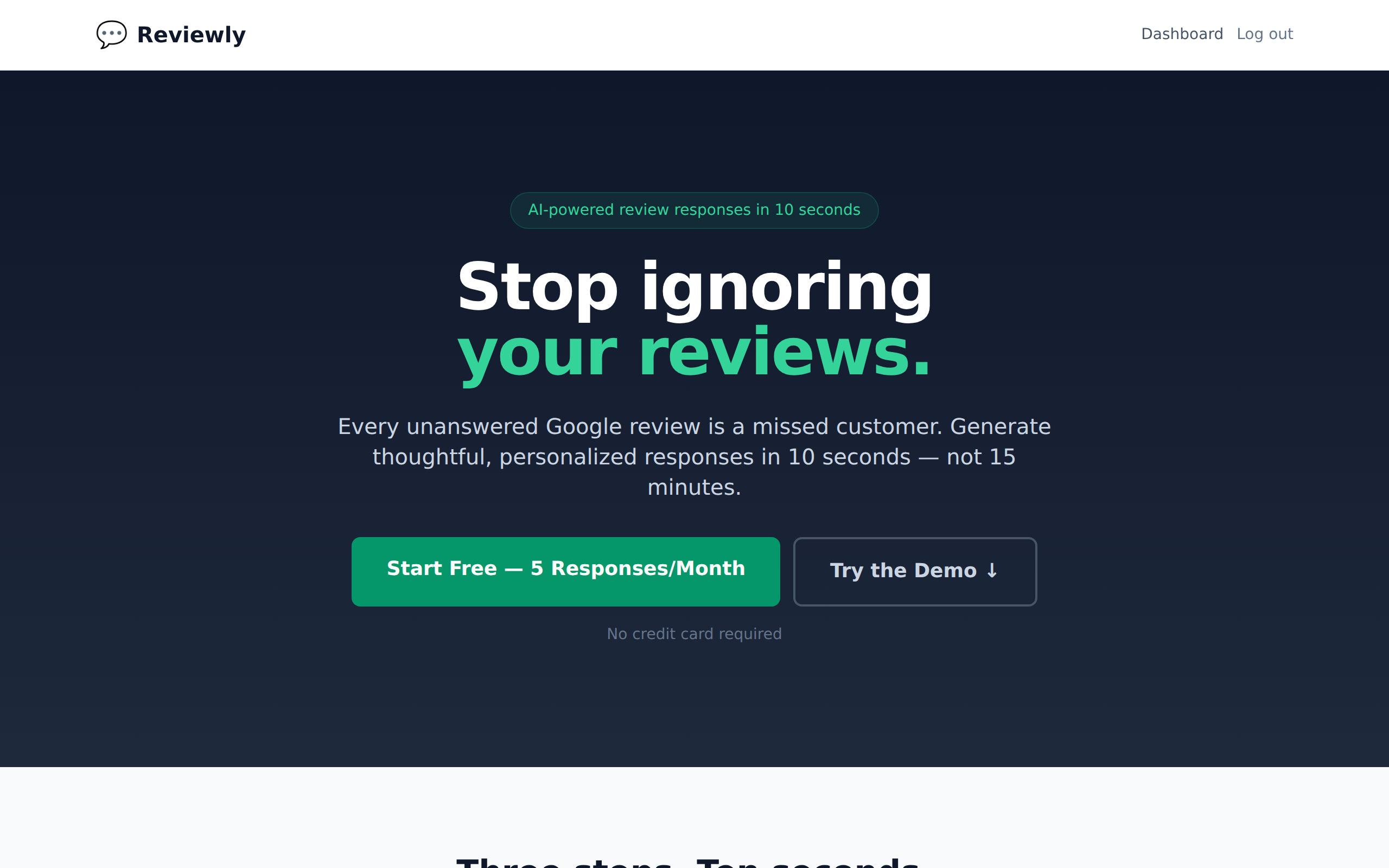 Google Maps results showing review response activity - google review response generator